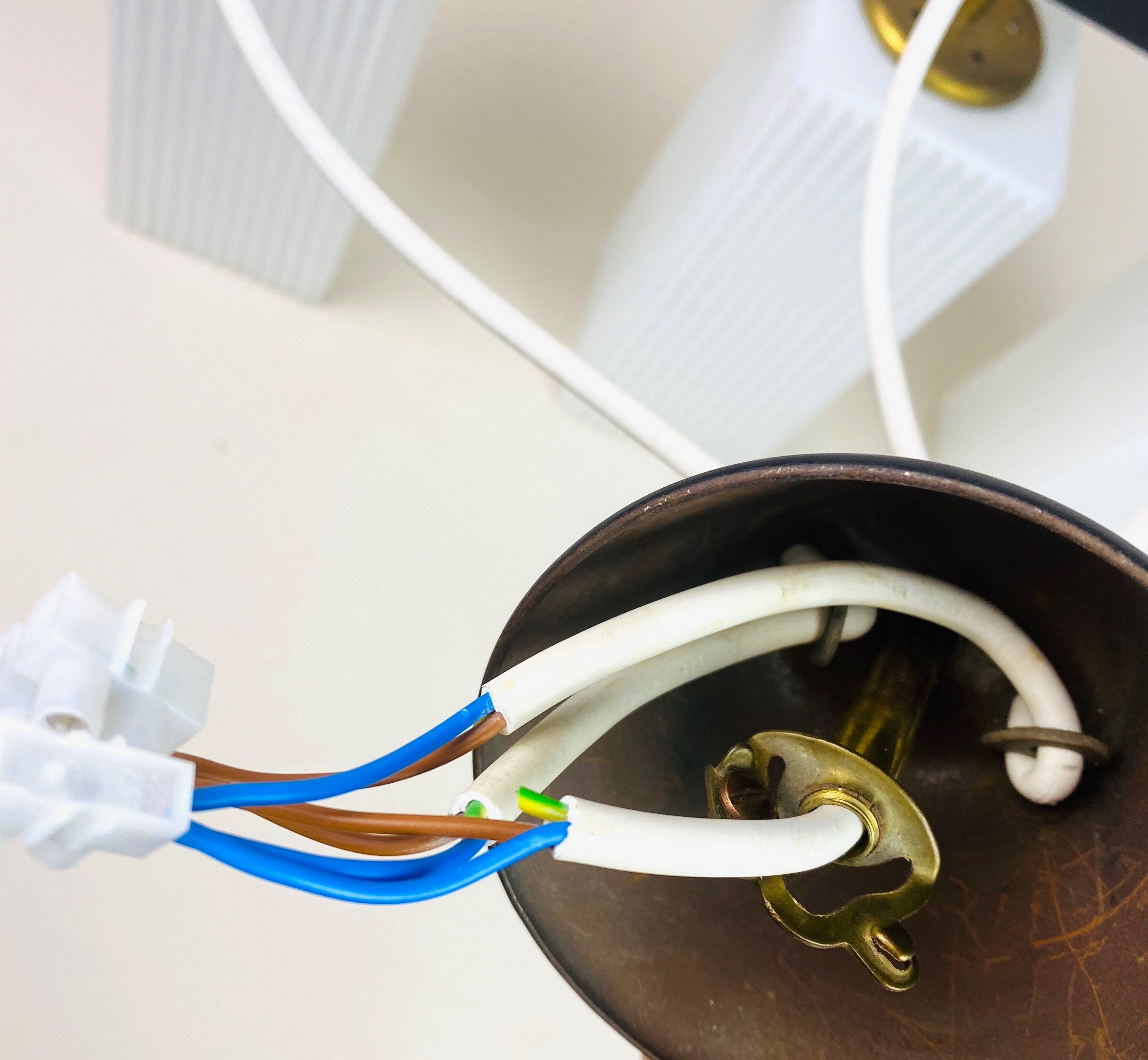 1960s bauhaus style pendant lamp, mid-century modern, Germany