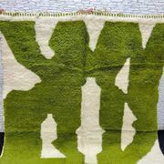 Green Moroccan Rug - Handmade Berber Wool Rug, 150/250CM