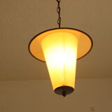 Striped glass pendant lamp, Holland 1950s