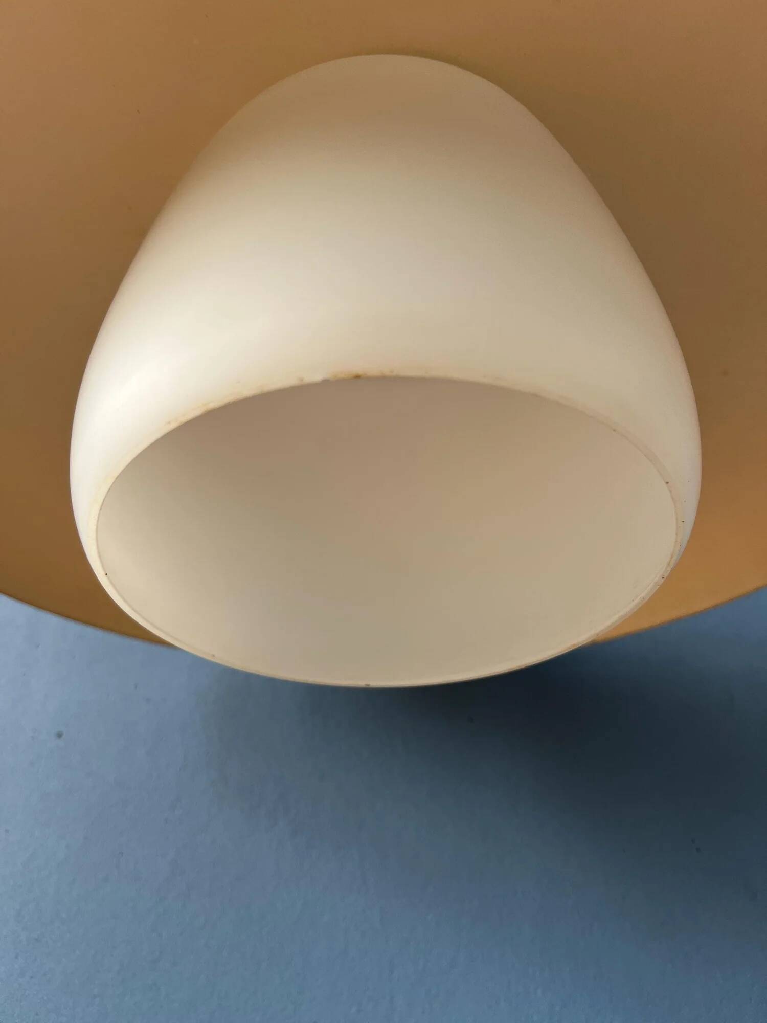 Vintage Louis Kalff Philips OVNI opaline glass pendant light