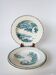 Set of 3 mismatched Iron Earth soup plates L&G Buffon model 19th century