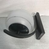 Vintage wall sconce ball-shaped glass reflector and black metal sconce
