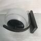 Vintage wall sconce ball-shaped glass reflector and black metal sconce