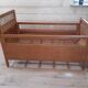 Child bed wood and rattan
