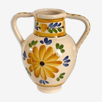 Vase amphora ceramic decoration flowers