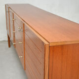 Sideboard 210cm in blond teak, 1970