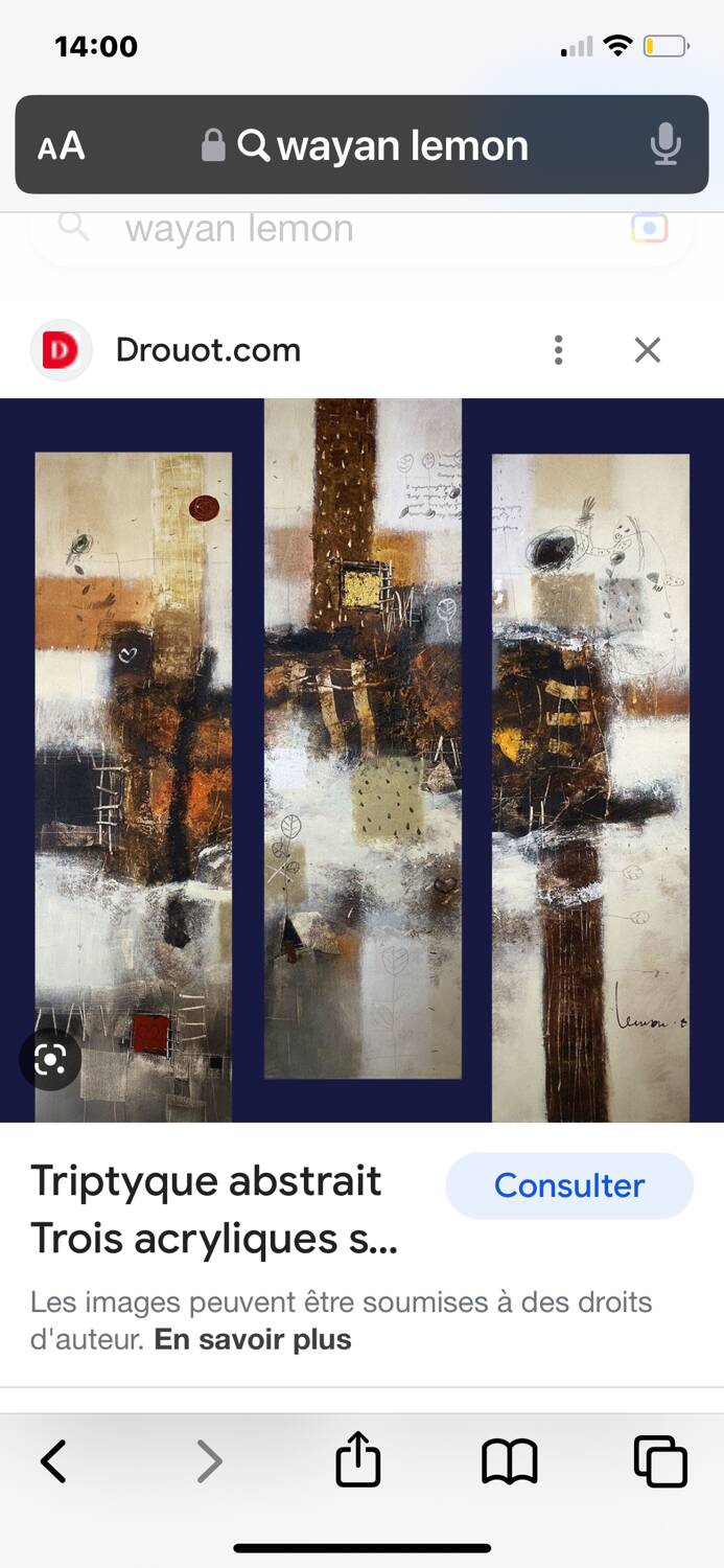 Abstraction balinaise triptyque
