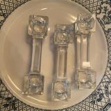 Set of 3 crystal candle holders