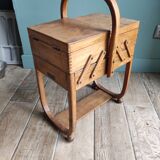 Sewing box worker wood Torck vintage art deco style