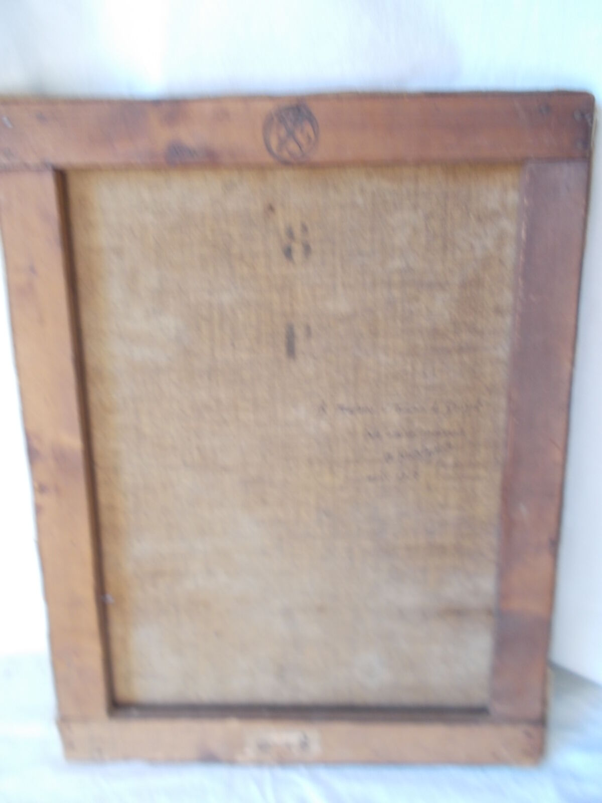 Painting oil on ancient canvas from 1913 "lady on a swing"