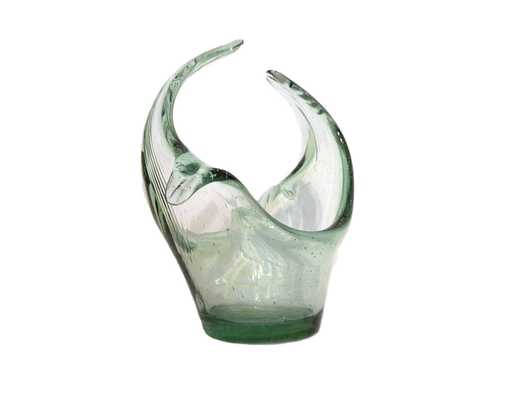 Blown glass bowl mid-century Murano type / Catch-all / Vase