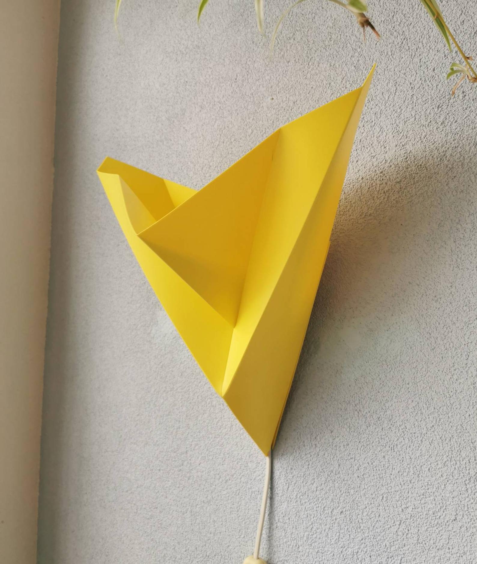 Ikea 1990 vintage yellow plastic applique