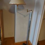 Vintage reading floor lamp in gold metal