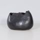 Sculptural vase by Keiko Yoshida from 1971 in black ceramic
