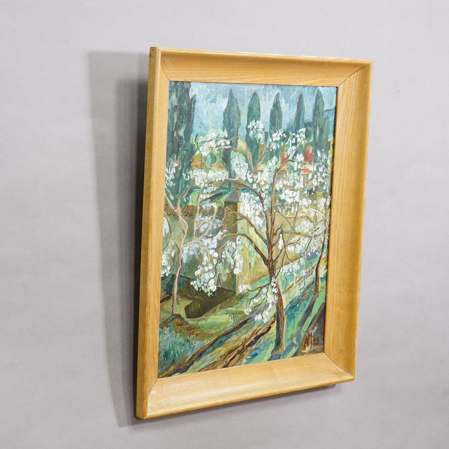 Tree in Bloom – Original Painting by Alexander Michael, 1975