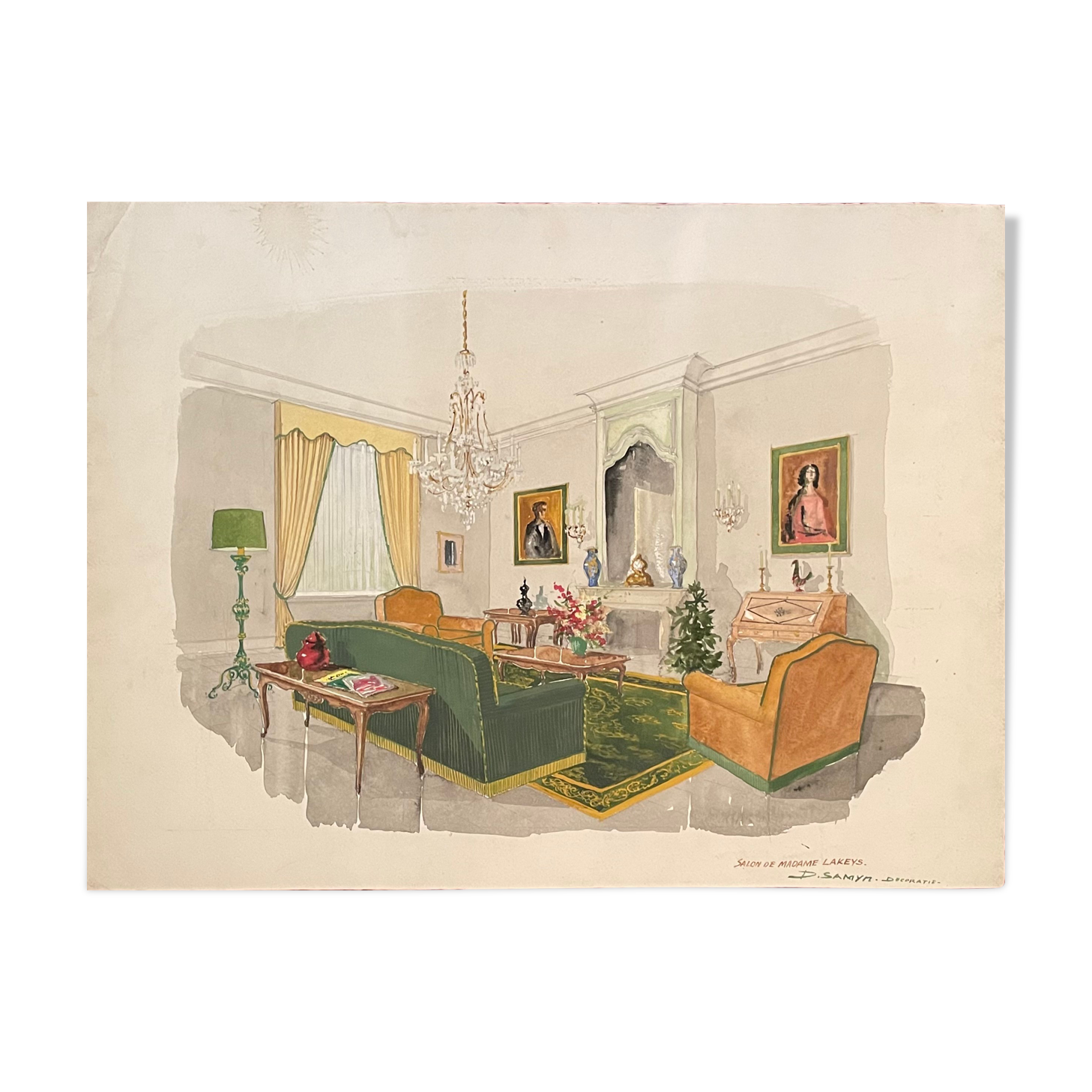 Painting decorative art interior architecture 30-50s