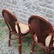 Lot de 2 chaises vintage en rotin avec assise cannage