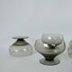 Ensemble de 5 coupes à champagne design art déco en verre fumé années 30-40