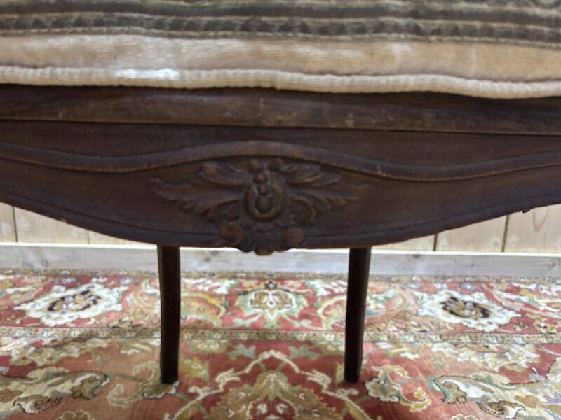 Fauteuil de bureau de style Louis XV canné