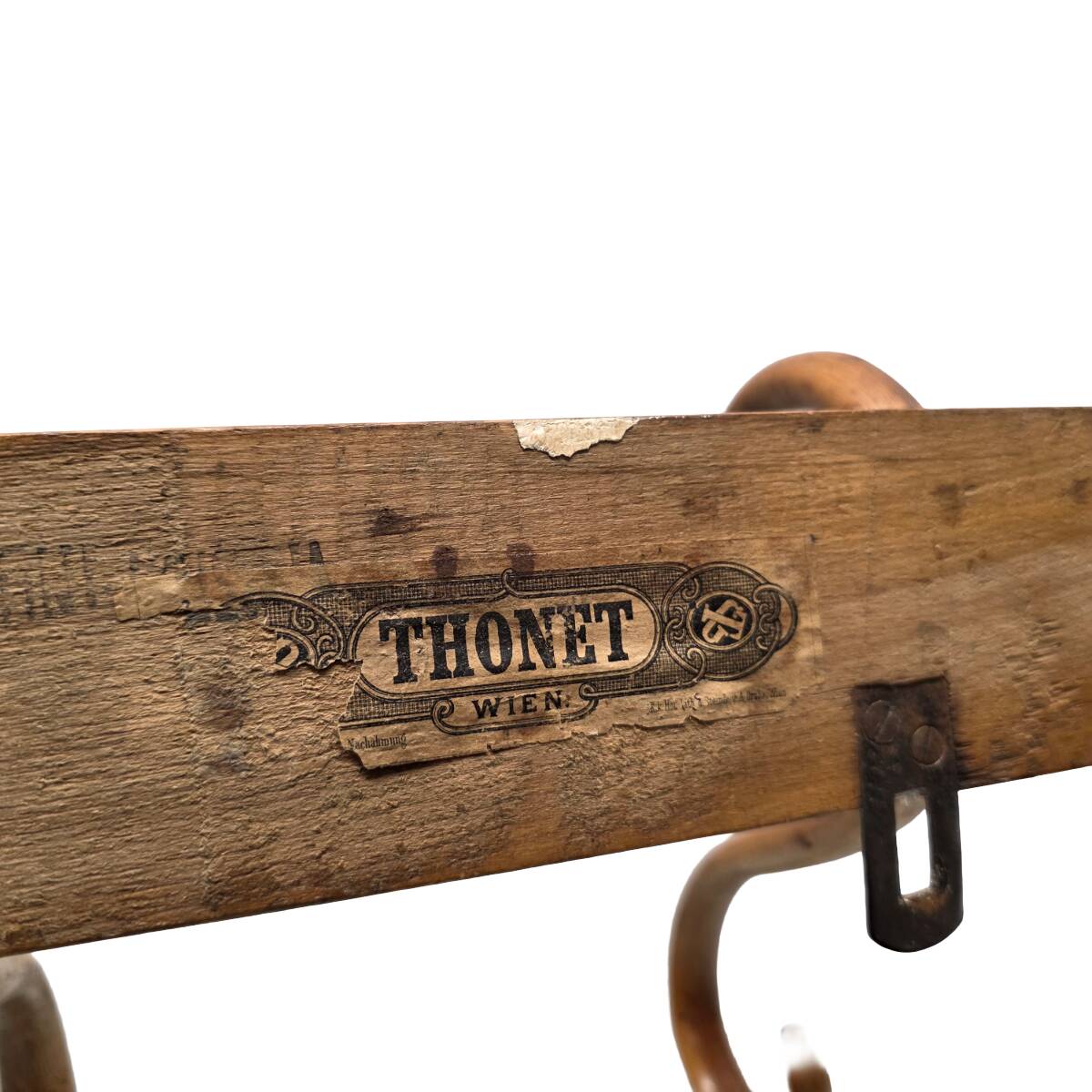 Antique Thonet Wall Coat Rack Made Of Curved Beech, early 1900s