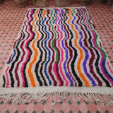 moroccan hand-woven azilal carpet berber 212 x 136 cm