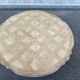 Round extendable dining table Louis XV stripped in solid oak 1950