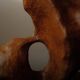 Sculptural lamp in solid olive wood – around 1970