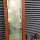 Art Deco door mirror with floral pattern frame