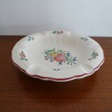 KG Lunéville earthenware ashtray with flower motifs Ø 18.5 cm