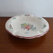 KG Lunéville earthenware ashtray with flower motifs Ø 18.5 cm