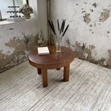 Circular brutalist table from the 1950s