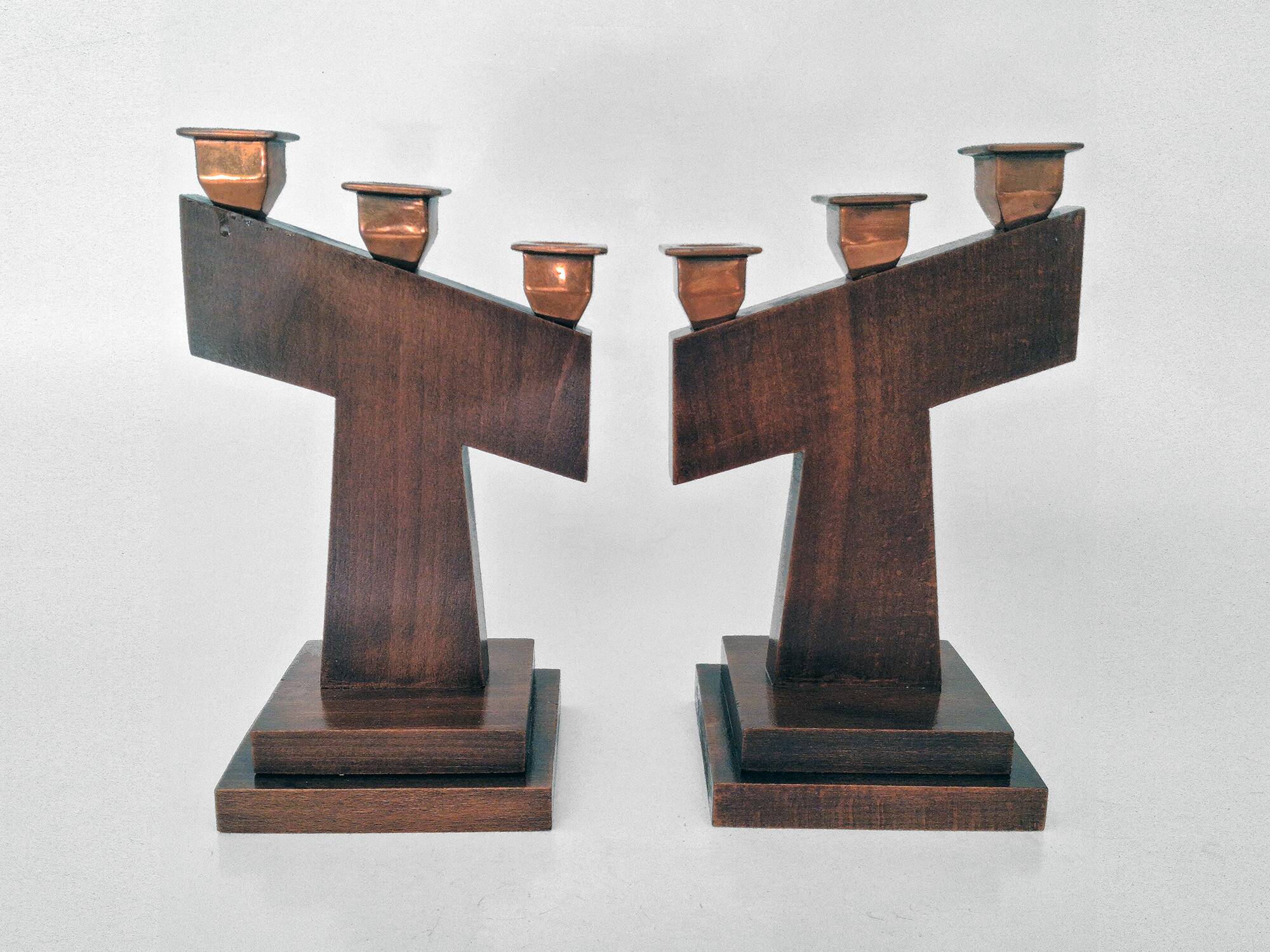 candlestick set Art Deco 1930s
