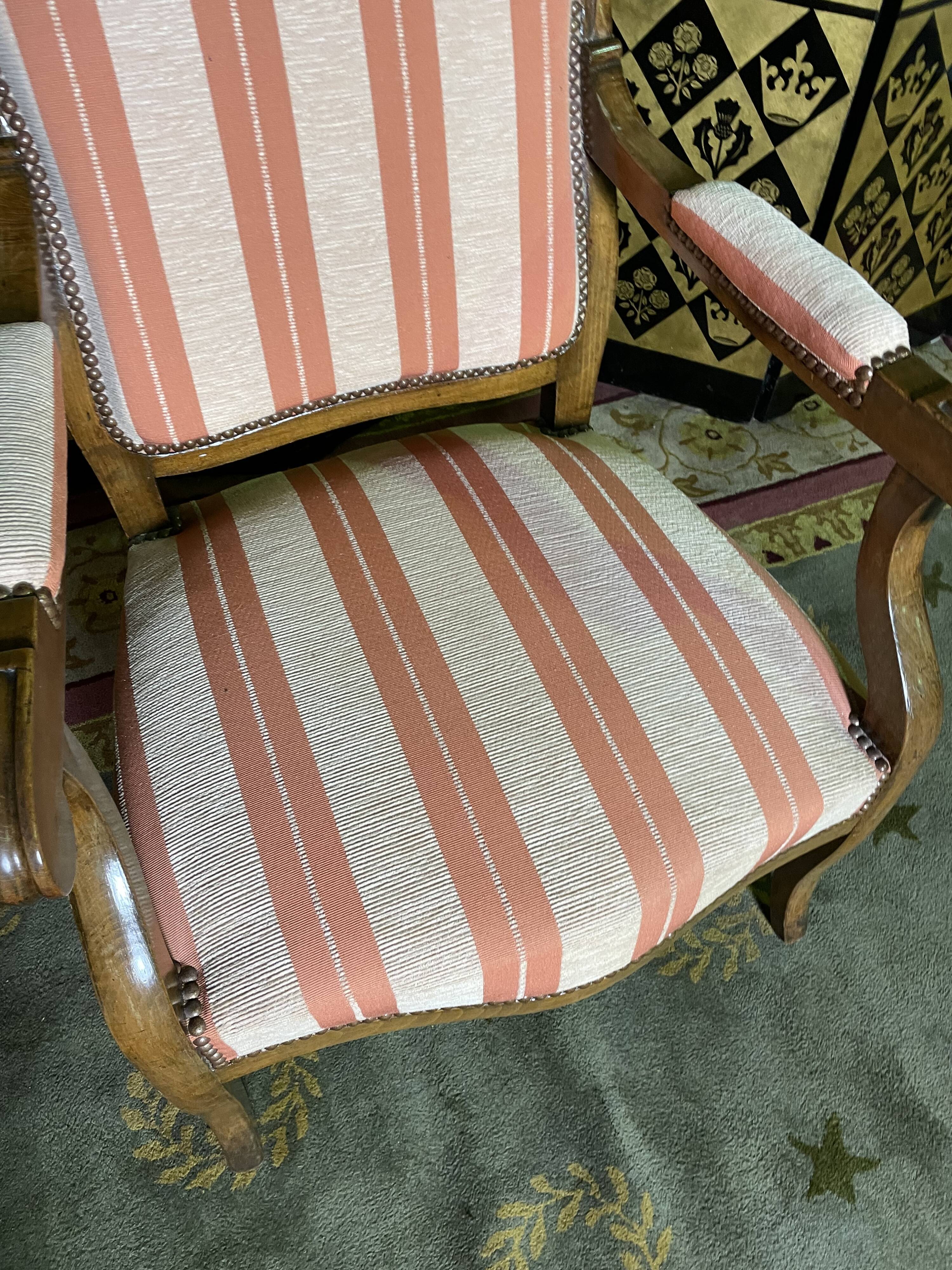 Voltaire walnut armchair