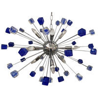 Chandelier murano glass sputnik blue italian handmade