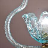 Blu acquamarine Murano glass chandelier by Barovier e Toso, 1940s