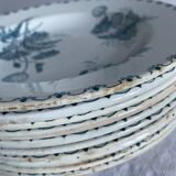 Set of 10 hollow plates Terre de Fer XIXth, model Madrid