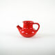 Red ceramic jug, Danish design, 1960s, made in Denmark
