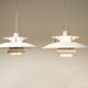 Pair of vintage poulsen ph5 scandinavian pendant lamp