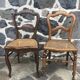 Set de 5 chaises bistrot cannées
