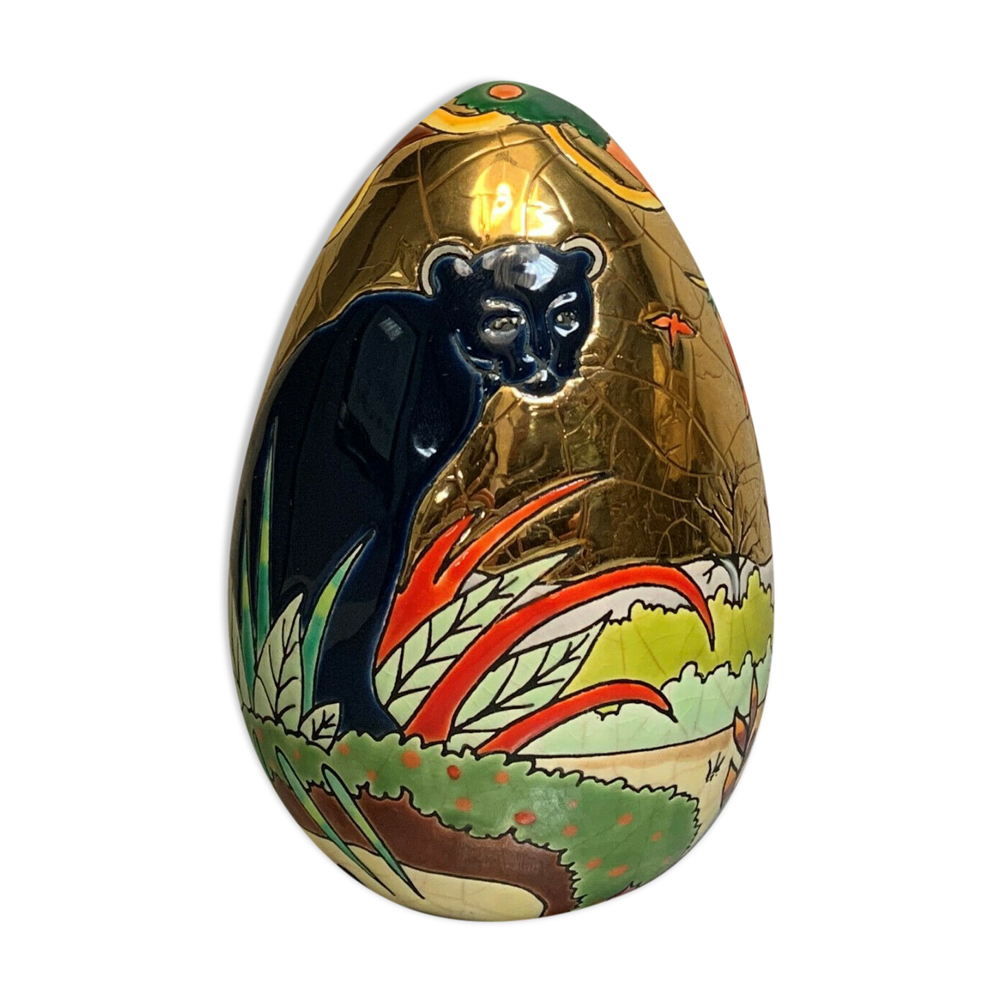 Collector's egg in Longwy enamels by Alain Thomas Limited Edition