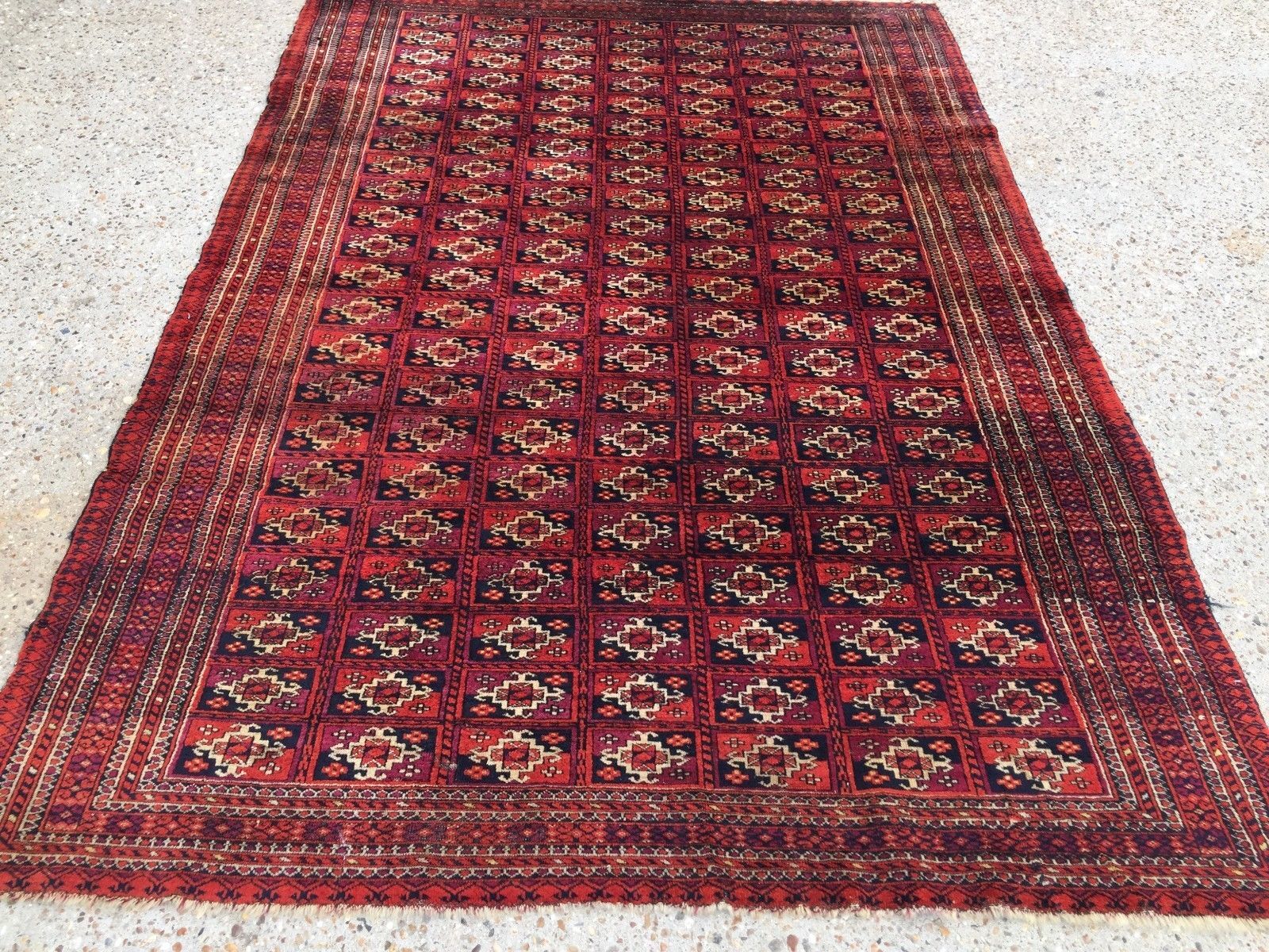 Traditional Turkoman Oriental Hand Made Rug 180x122cm boho