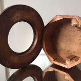 Antique mahogany wall bracket with glass lid