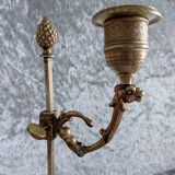 Brass candle holder with high adjustable