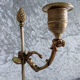 Brass candle holder with high adjustable
