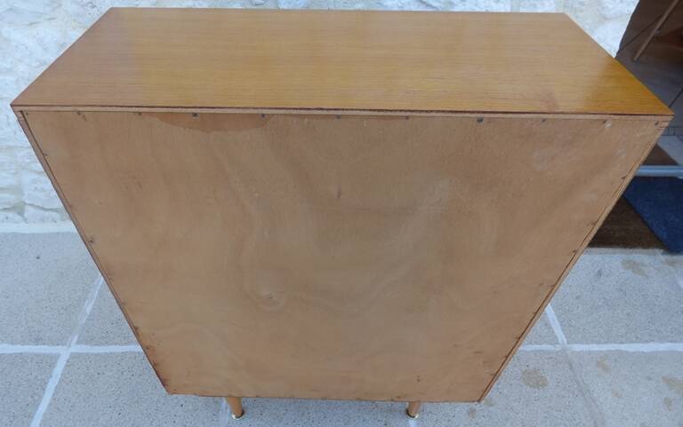 Storage unit, display cabinet with sliding glass doors, Scandinavian style