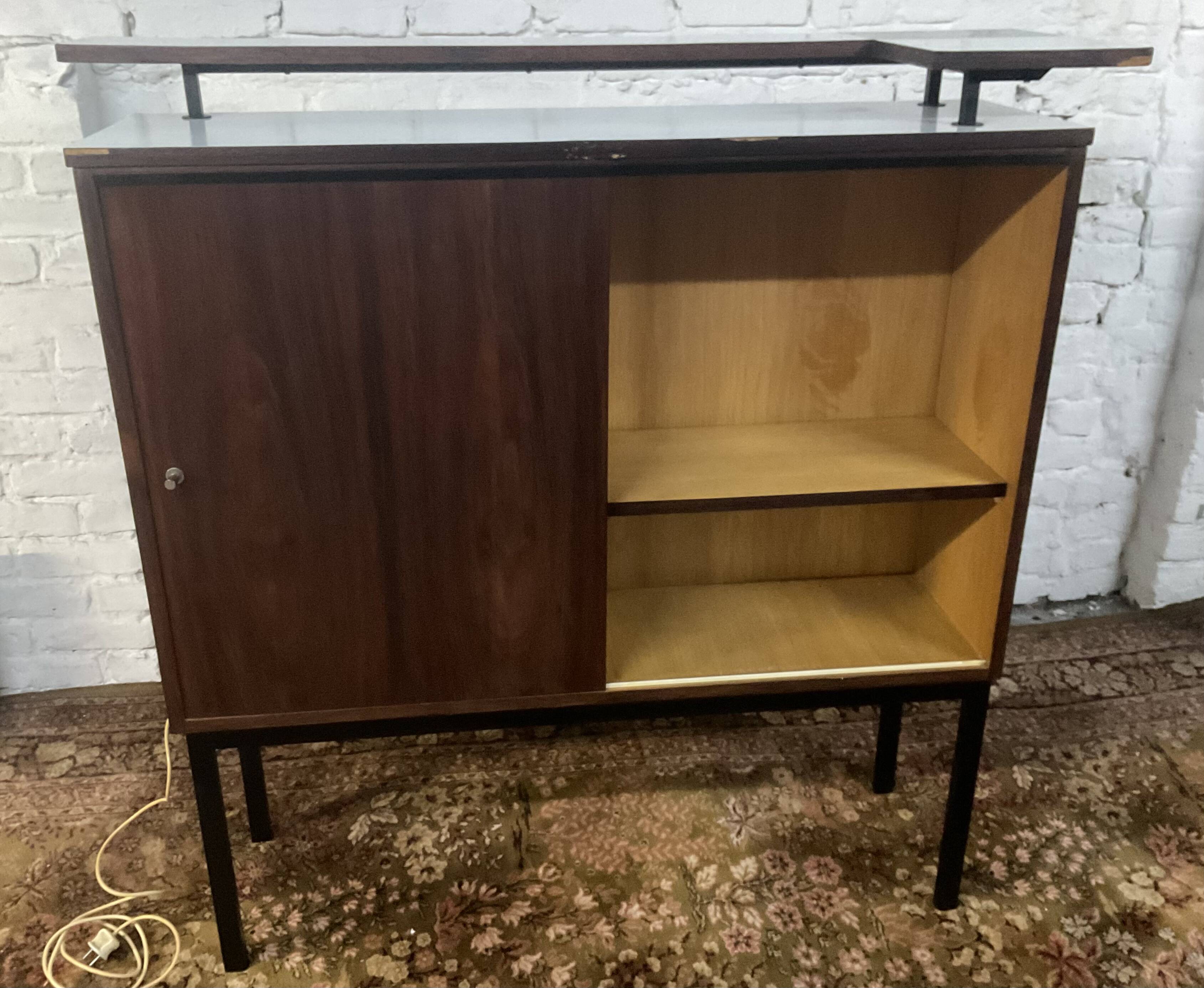 Vintage rosewood bar by Metalform from the 60s