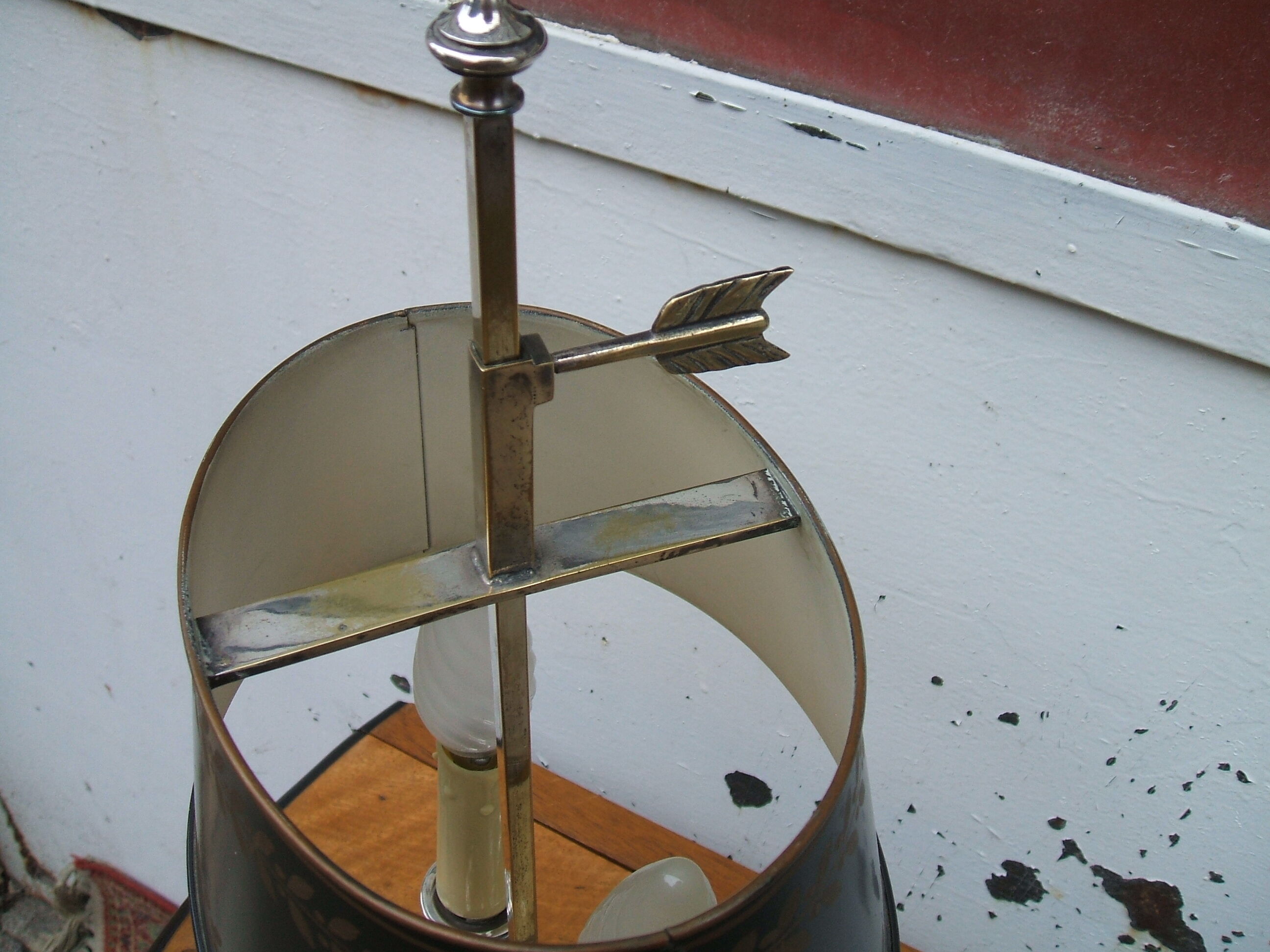 Silver bronze hot water bottle lamp