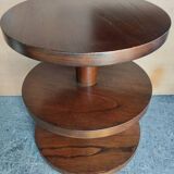 Table Gueridon art deco palissandre 3 niveaux