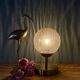 Vintage globe table lamp in amber glass