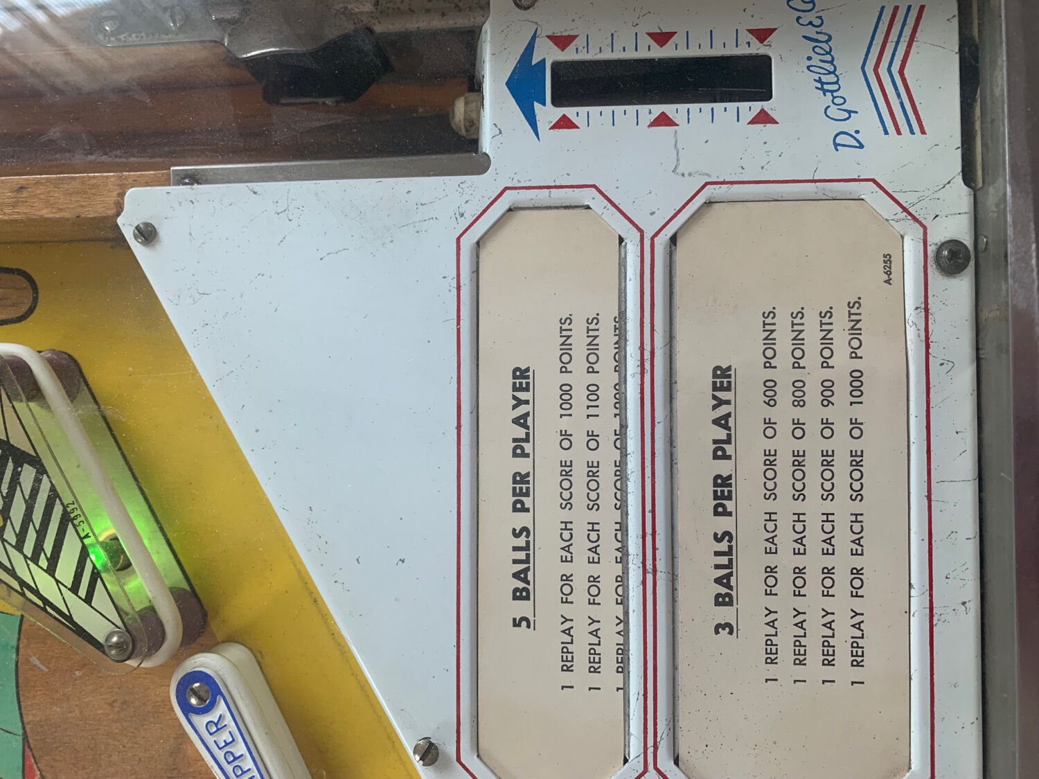 Flipper Swing Along Gottlieb 1963